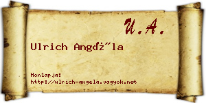 Ulrich Angéla névjegykártya